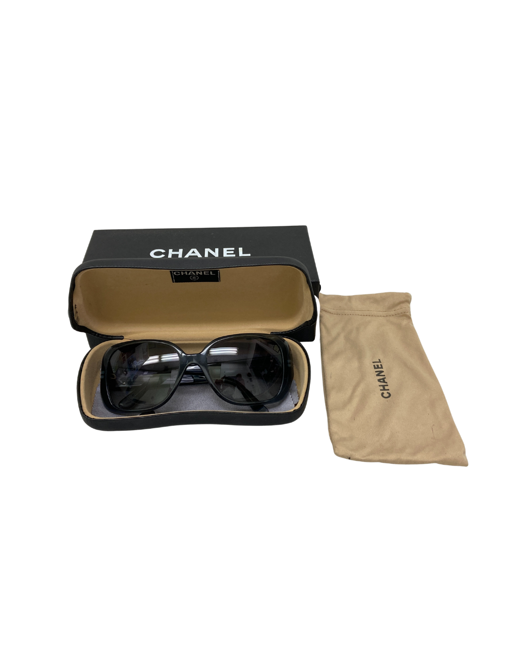 Chanel Blue Logo Oversized Glasses