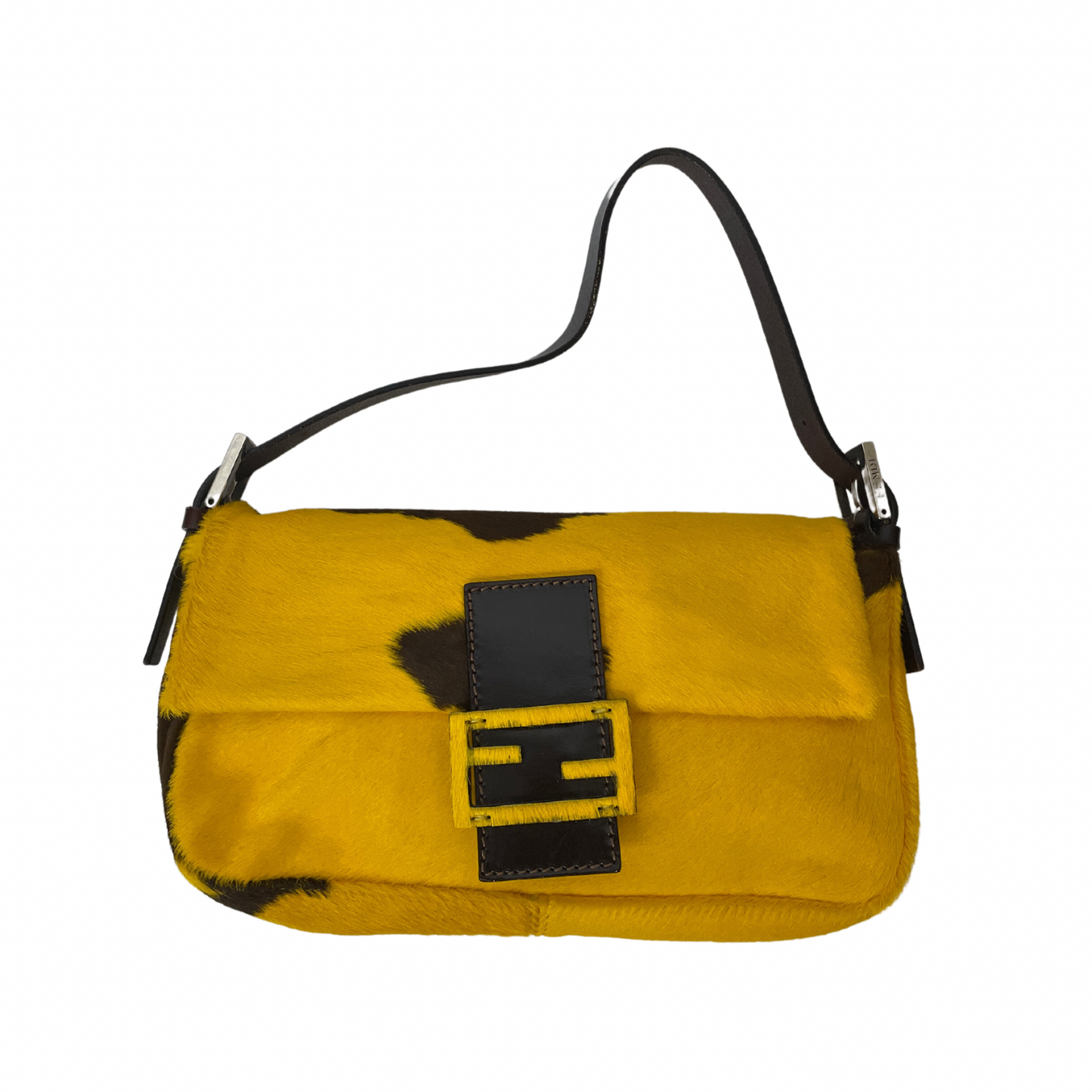 Fendi Rare Yellow Ponyhair Baguette