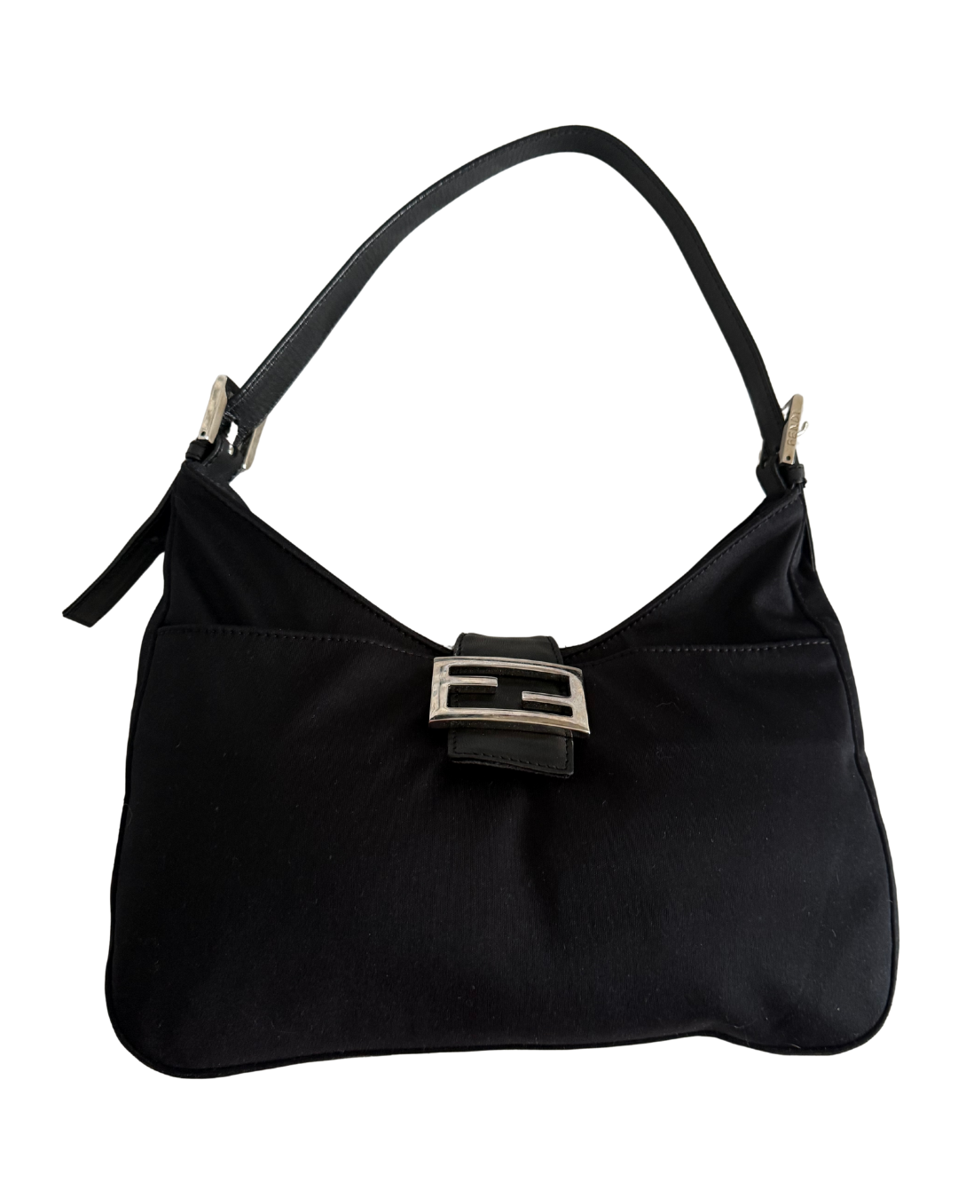 Fendi Black Fabric Hobo