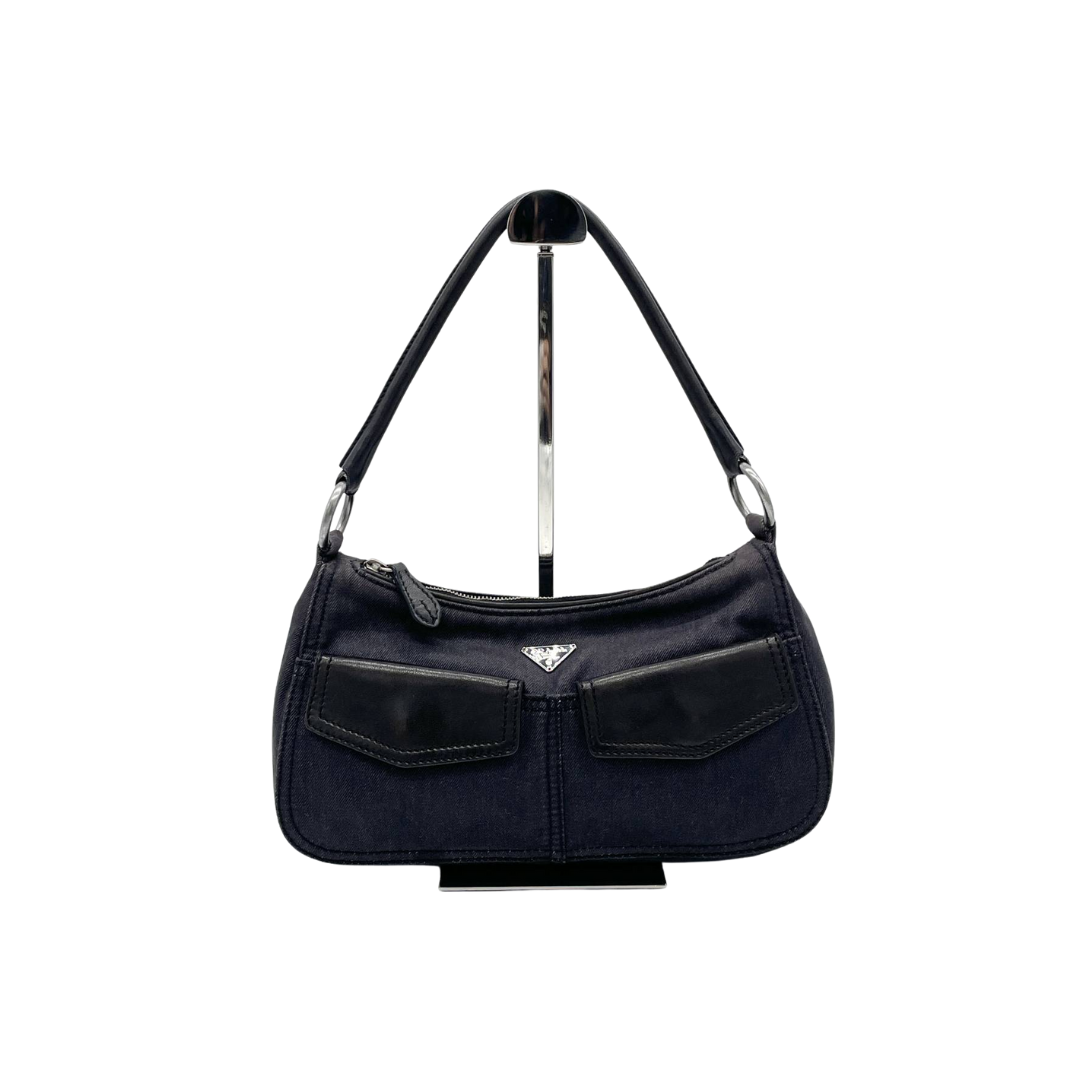 Vintage Prada Denim Shoulder Bag – photo 1 of 5