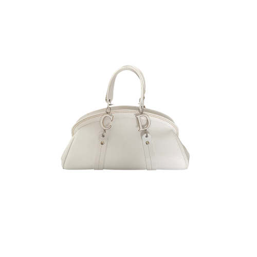 Christian Dior White Leather Detective Bag