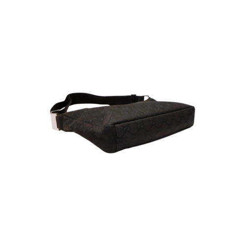 Gucci Black Monogram Canvas Shoulder Bag