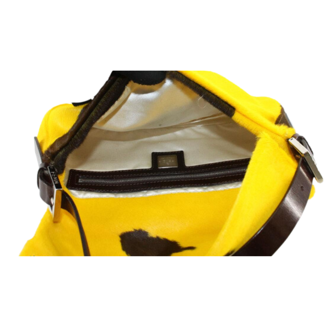 Fendi Rare Yellow Ponyhair Baguette