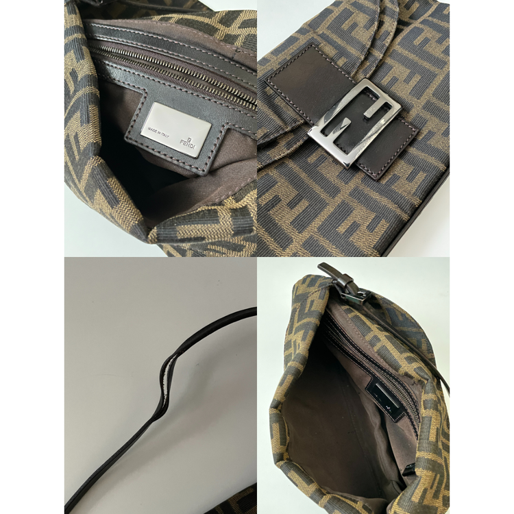 Fendi Double Flap Zucca Shoulder Bag