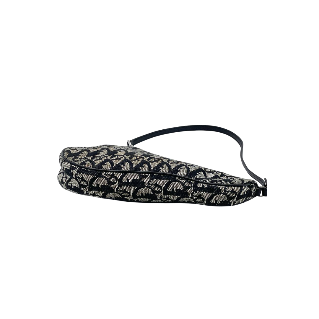 Christian Dior Black Monogram Saddle