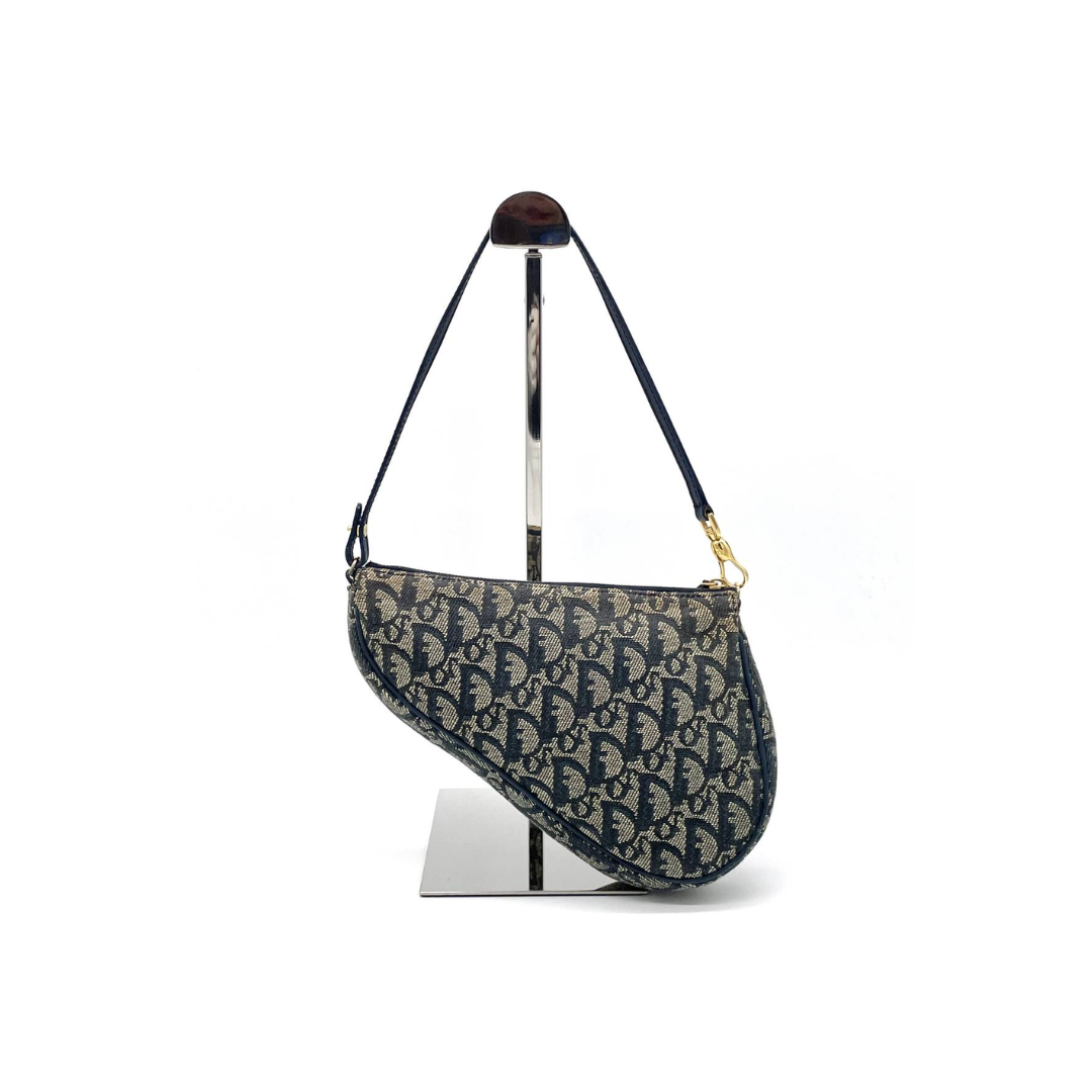 Christian Dior Navy Saddle Pochette