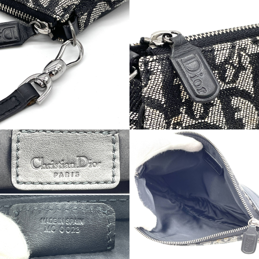 Christian Dior Black Monogram Saddle