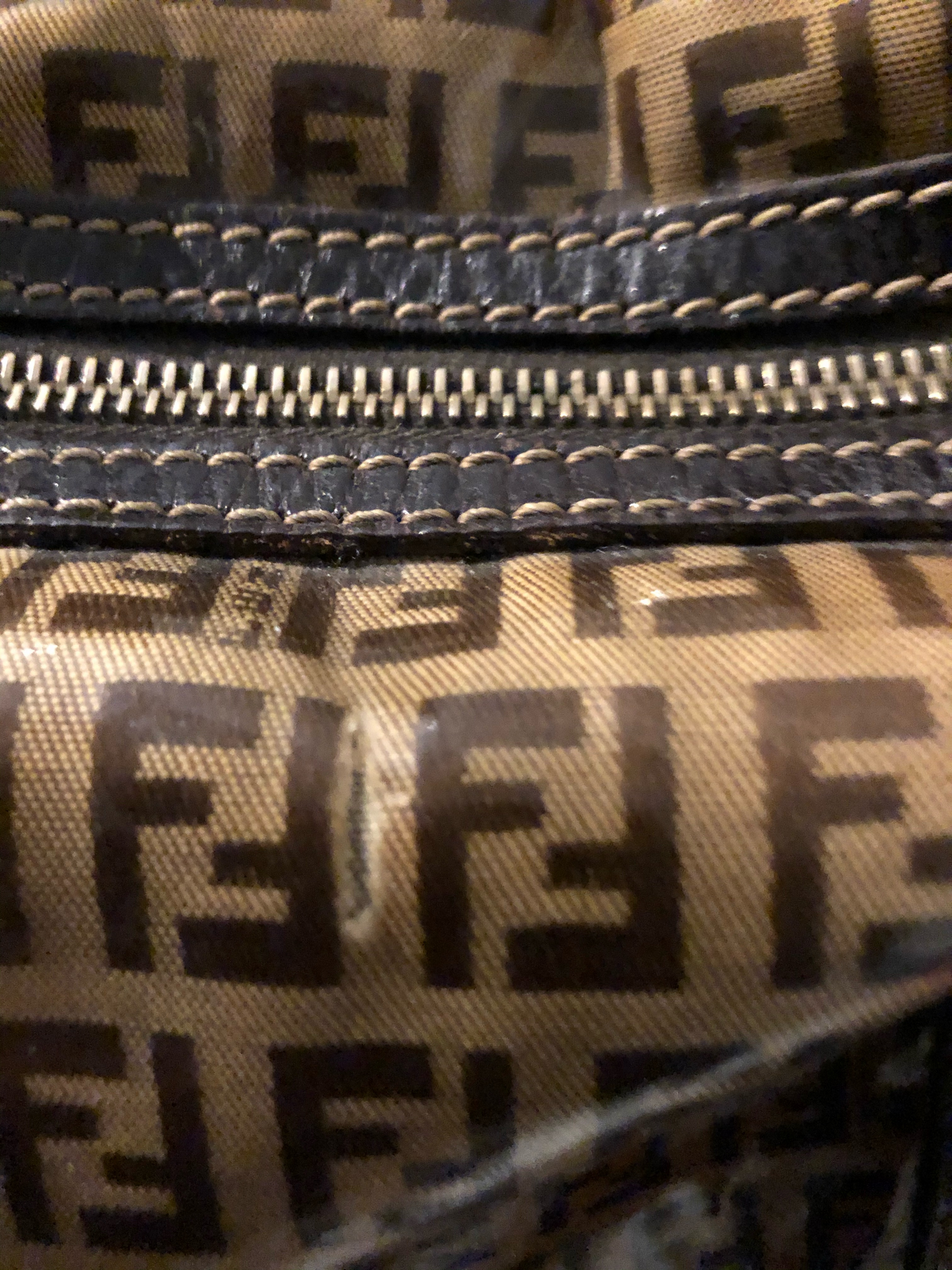 Fendi Brown Boston PVC Zucchino