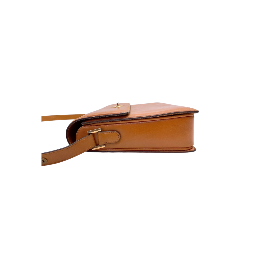 Gucci Cognac Leather GG Crossbody