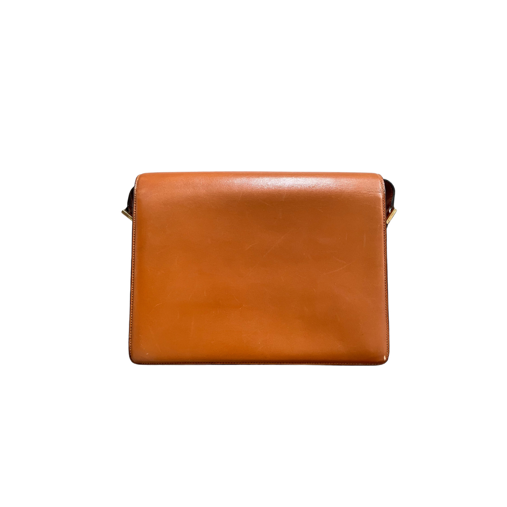 Gucci Cognac Leather GG Crossbody