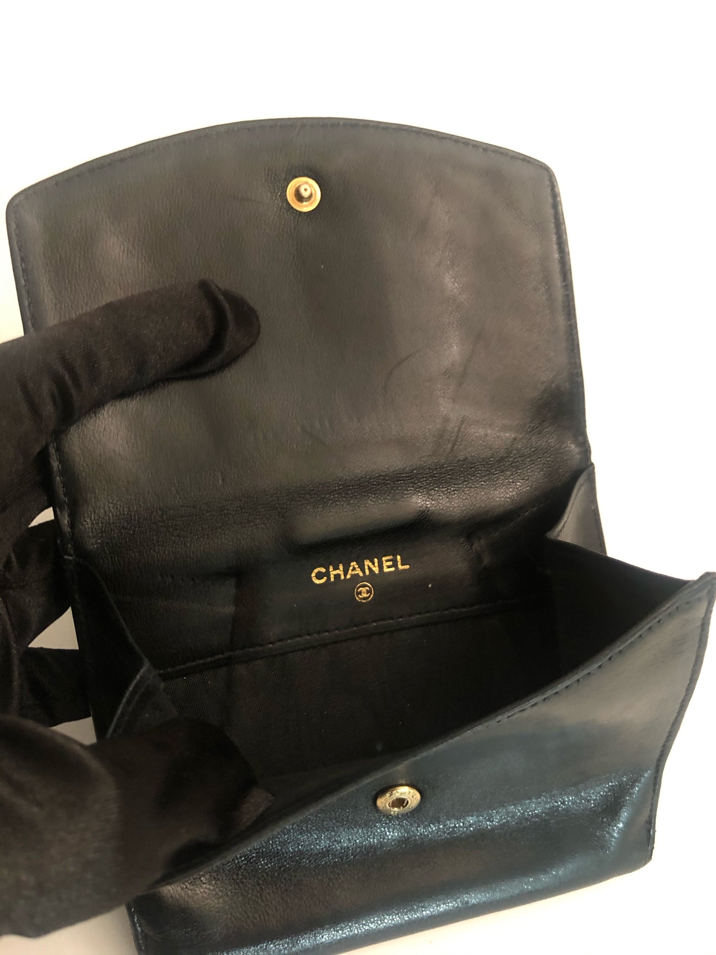 Chanel Lambskin Compact Bi-fold Wallet