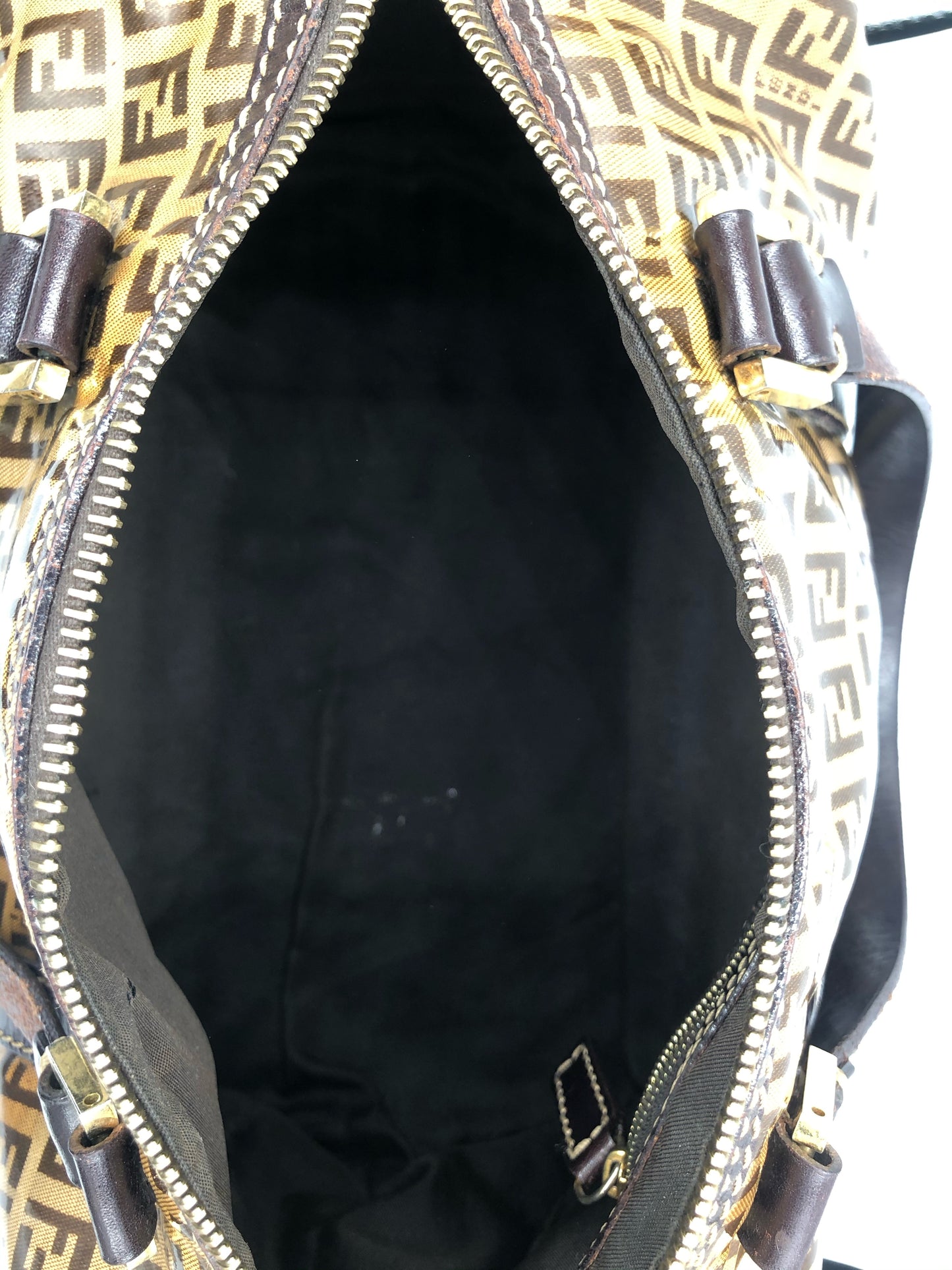 Fendi Brown Boston PVC Zucchino