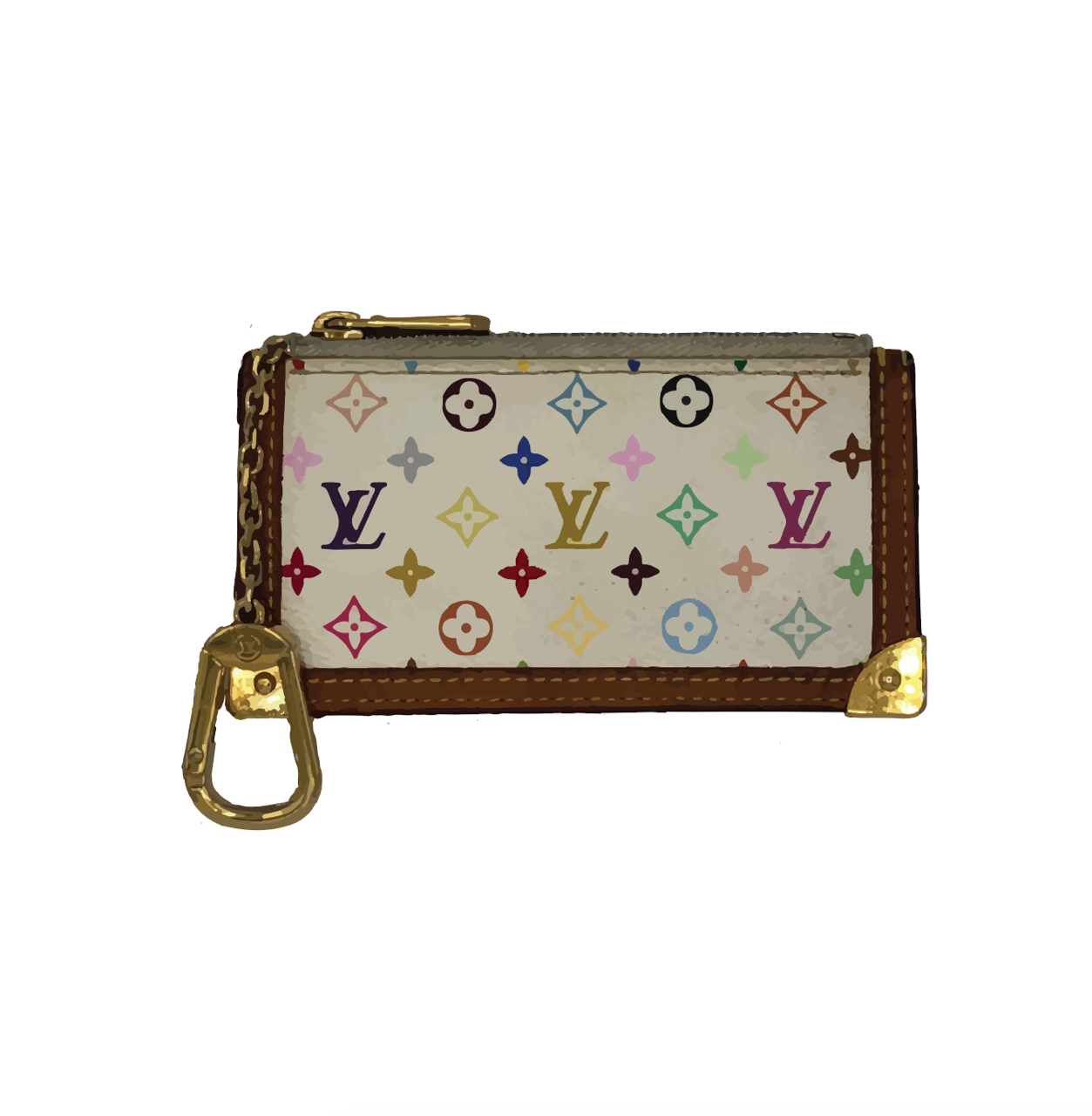 Louis Vuitton Murakami Multicolore Cles Key Case