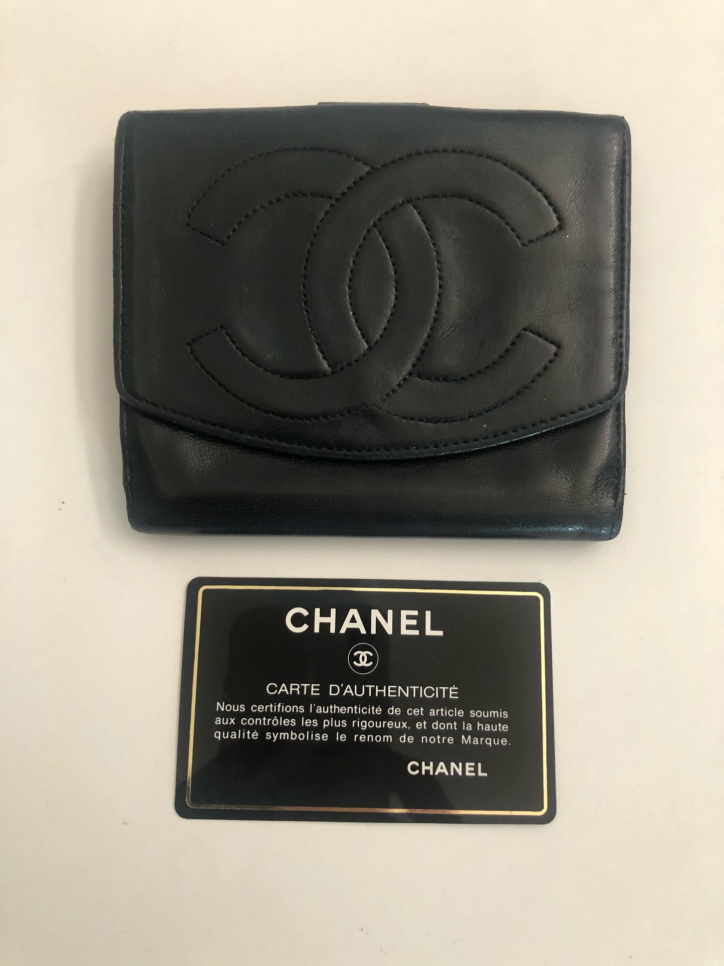 Chanel Lambskin Compact Bi-fold Wallet