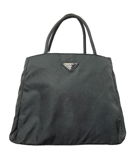 Prada Small Grey Nylon Tote