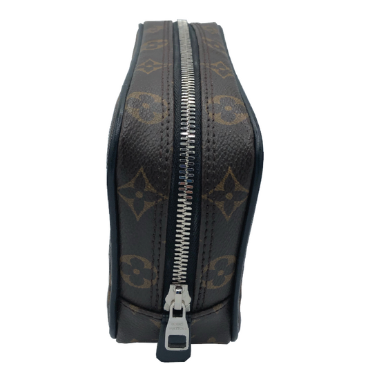 Louis Vuitton Macassar Monogram Canvas GM Pouch w/ SIlver Hardware