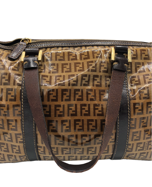 Fendi Brown Boston PVC Zucchino