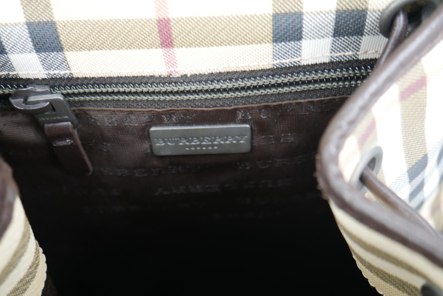 Burberry Beige Novacheck Backpack