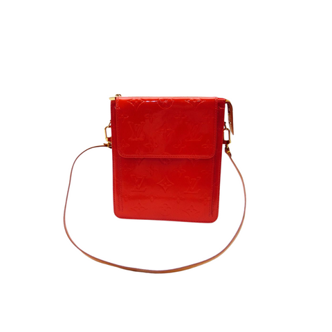 Louis Vuitton Louis Vuitton Mott Red Vernis Leather Handbag