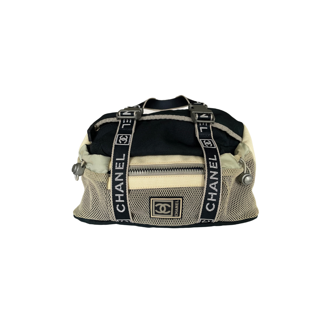 Chanel Grey Sports Line CC Waist Bag Belt Pouch Fanny Pack 240171