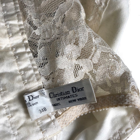Christian Dior White Lace Corset