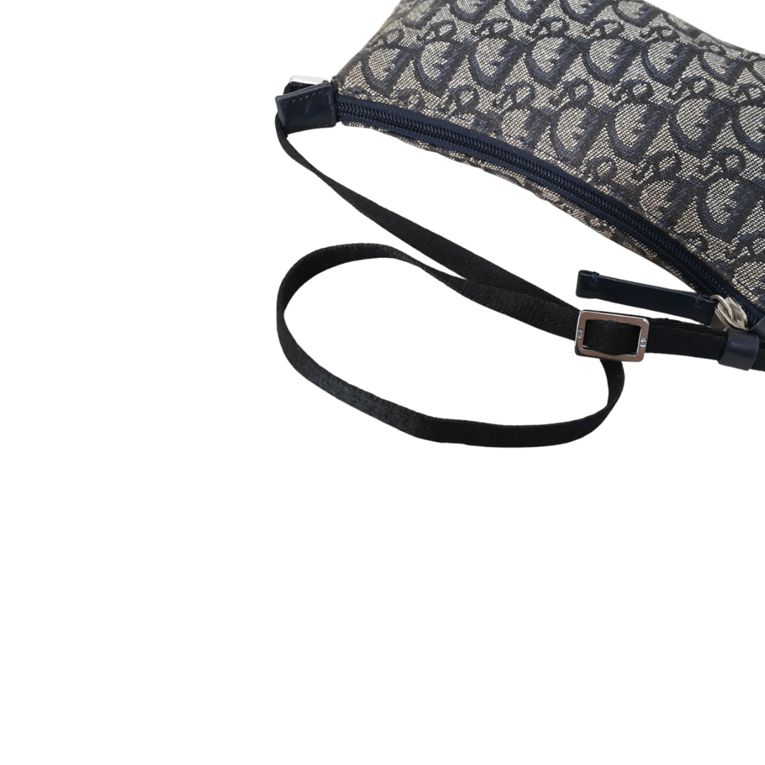 Christian Dior Navy Trotter Adjustable Shoulder Bag
