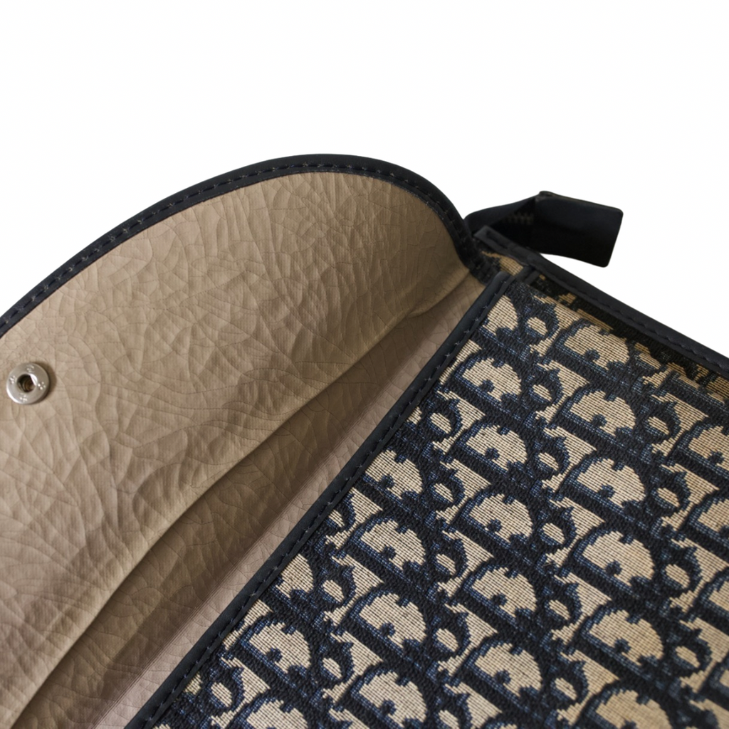 Christian Dior Navy Monogram Clutch