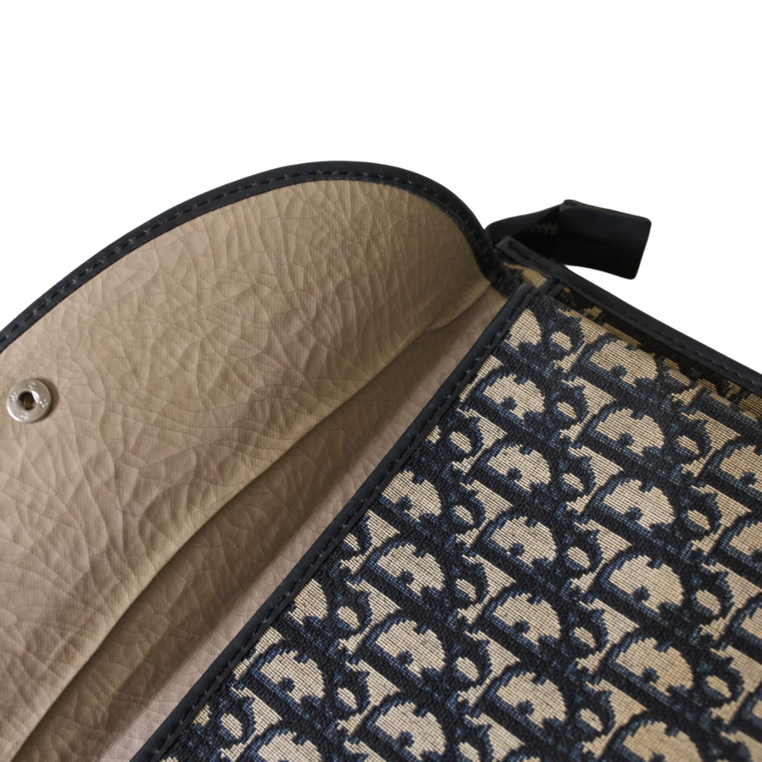 Christian Dior Navy Monogram Clutch