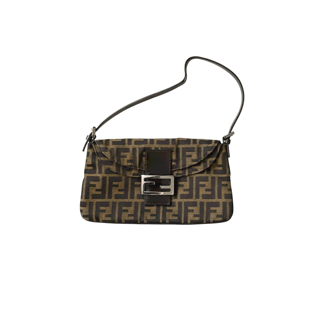 Fendi Double Flap Zucca Shoulder Bag