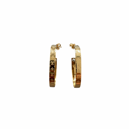 Louis Vuitton Nanogram Hoop Earrings