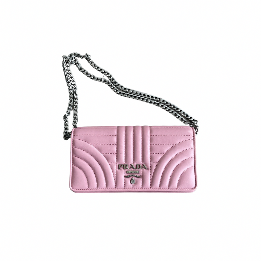 Prada Pink Mini Diagramme Crossbody