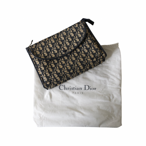 Christian Dior Navy Monogram Clutch