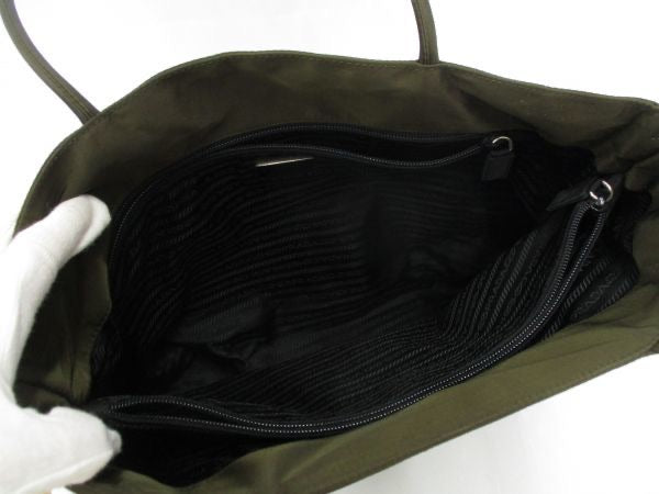 Prada Large Nylon Tote in Khaki