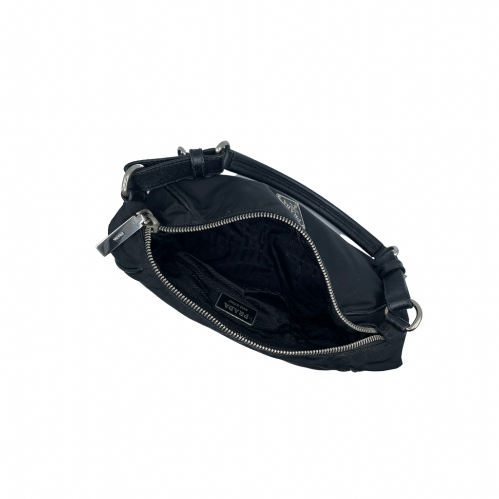 Prada Black Nylon Hobo Bag