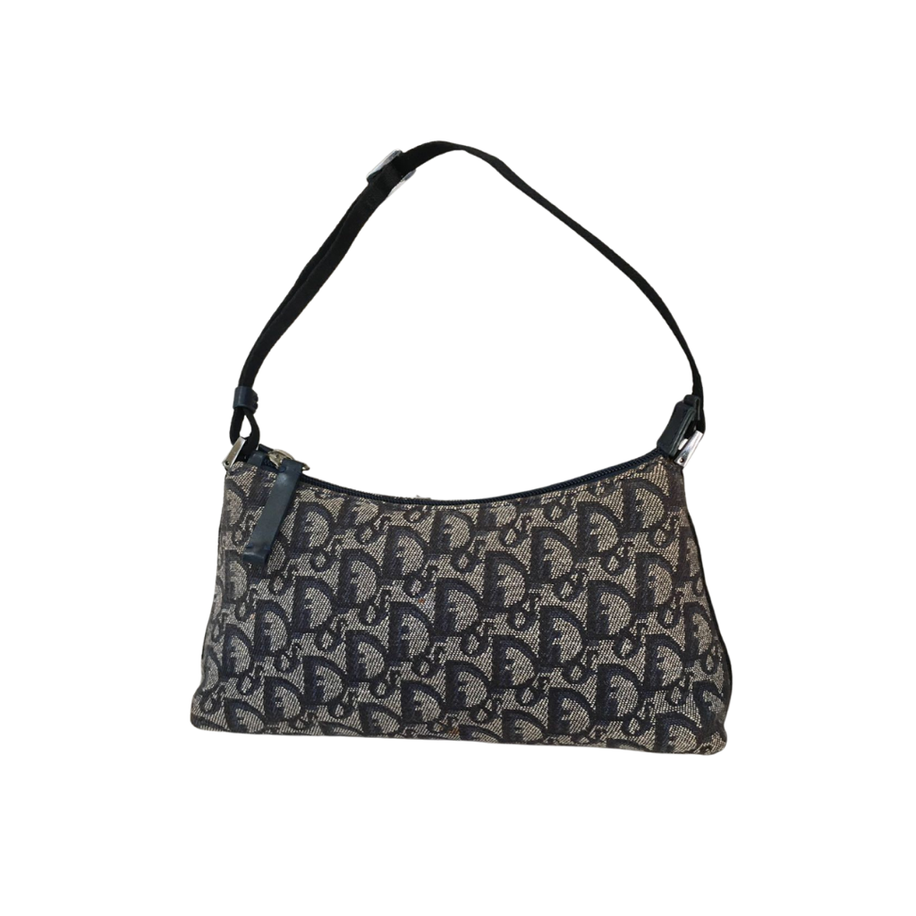 Christian Dior Navy Trotter Adjustable Shoulder Bag