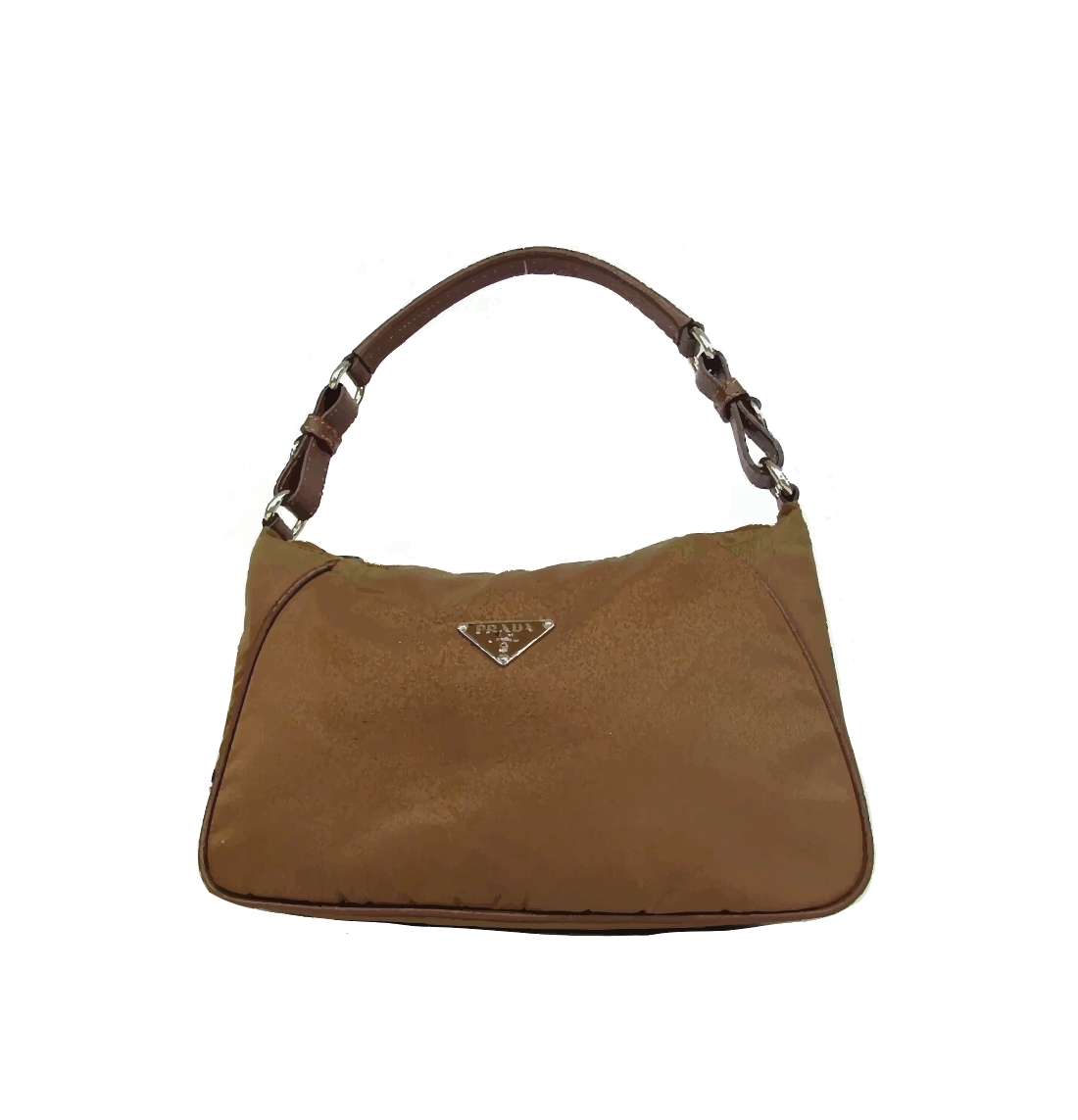 Prada Brown Nylon Hobo Bag