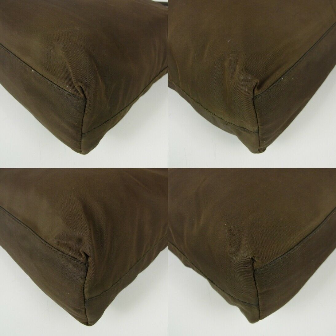 Prada Khaki Nylon Tote Bag