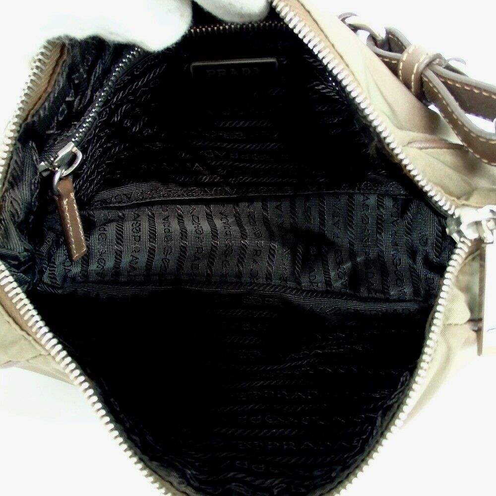 Prada Brown Nylon Hobo Bag